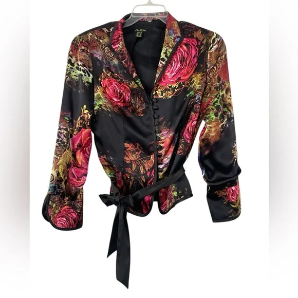Cartise floral boho jacket. Size 12 GUC - Picture 7 of 9